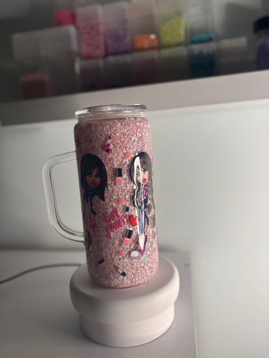 Bratz✨💅16oz glass mug pre-made