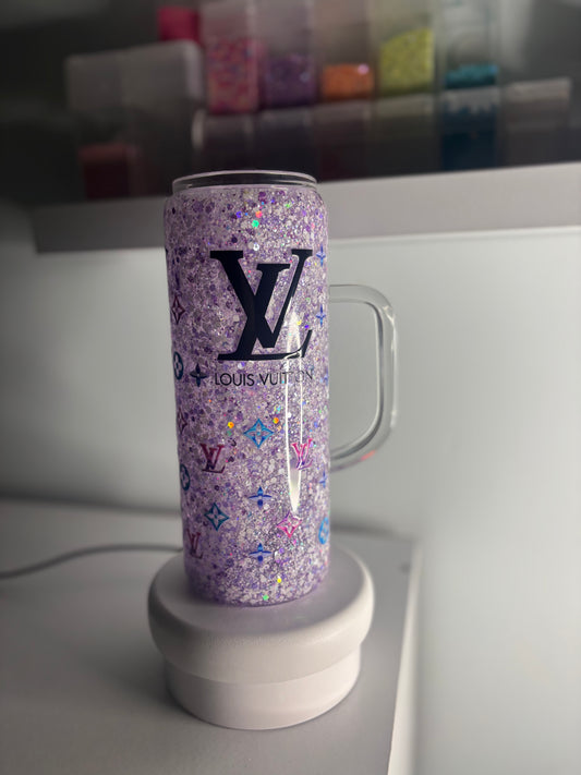 Pre-made Louie Vuitton 20oz glass mug