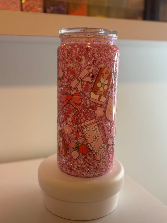 20oz acrylic snow globe pre-made